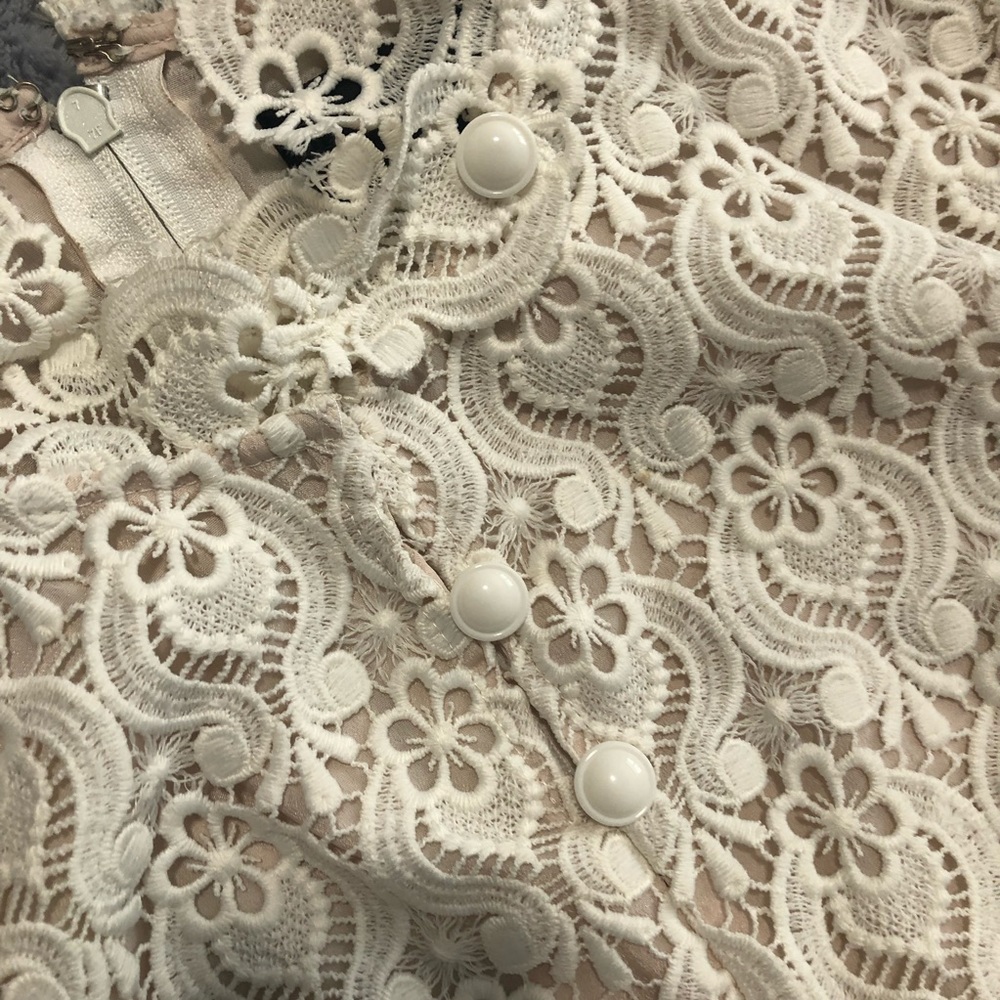 ASOS Arrogant Cat Ivory Lace Midi Dress sz 10 - Picture 8 of 11